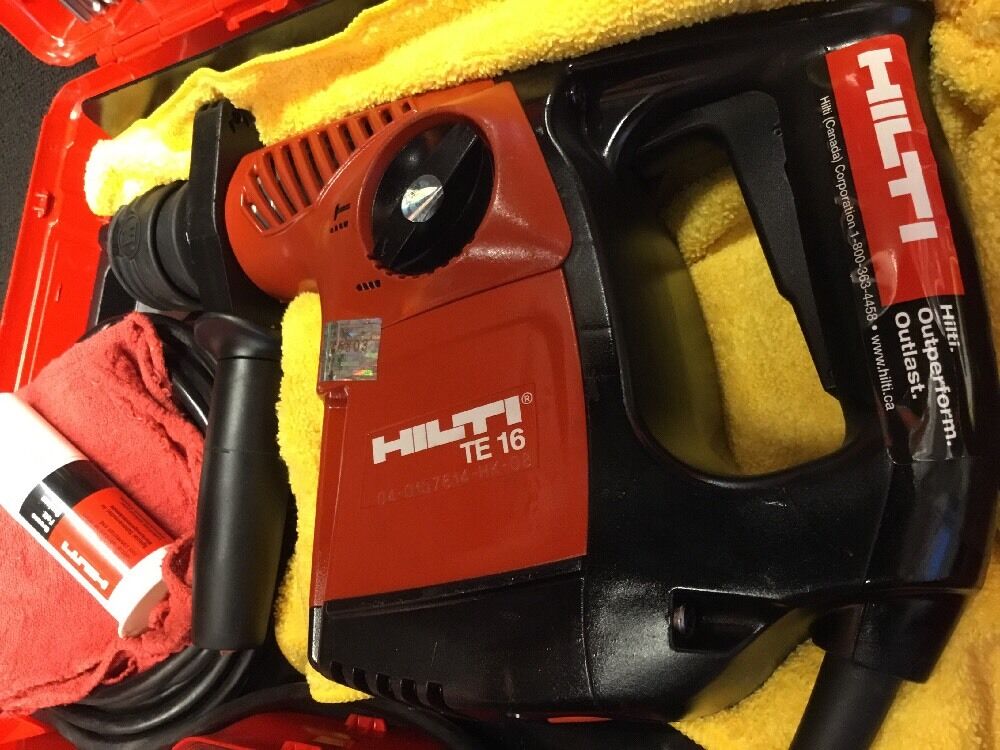 HILTI TE 16 HAMMER DRILL, PREOWNED, FREE TABLET, BITS, EXTRAS