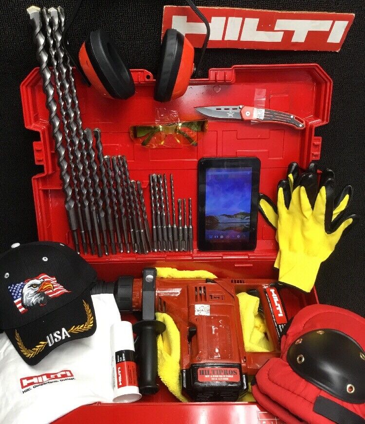 HILTI TE 24 HAMMER DRILL, PREOWNED, FREE TABLET,  BITS, EXTRAS