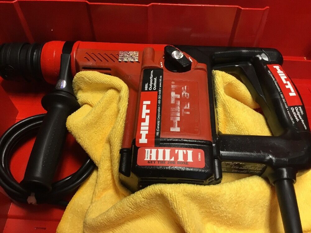 HILTI TE 35 HAMMER DRILL, PREOWNED, FREE BITS & CHISEL, THERMO