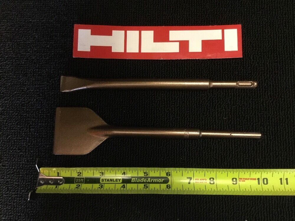 HILTI CHISEL SDS PLUS FLAT 2-1/4" X 9-3/4" AND 3/4" X 9-1/2", HAT,