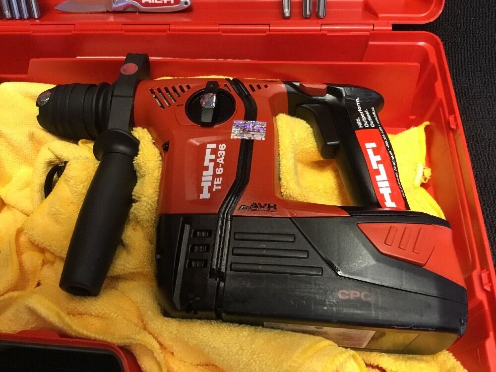 HILTI TE 6-A36 DISPLAY, FREE LASER METER, BITS, FAST SHIP