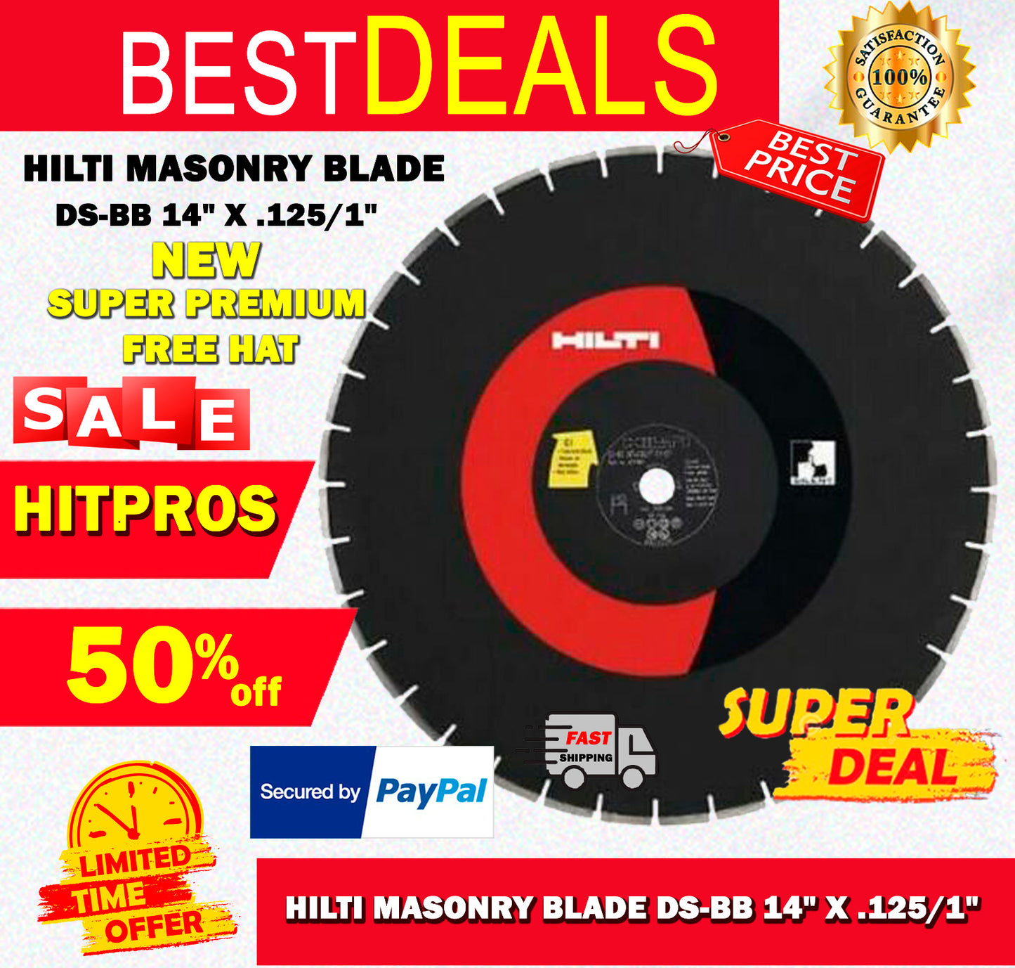 HILTI MASONRY BLADE DS-BB 14" X .125/1", NEW, SUPER PREMIUM,