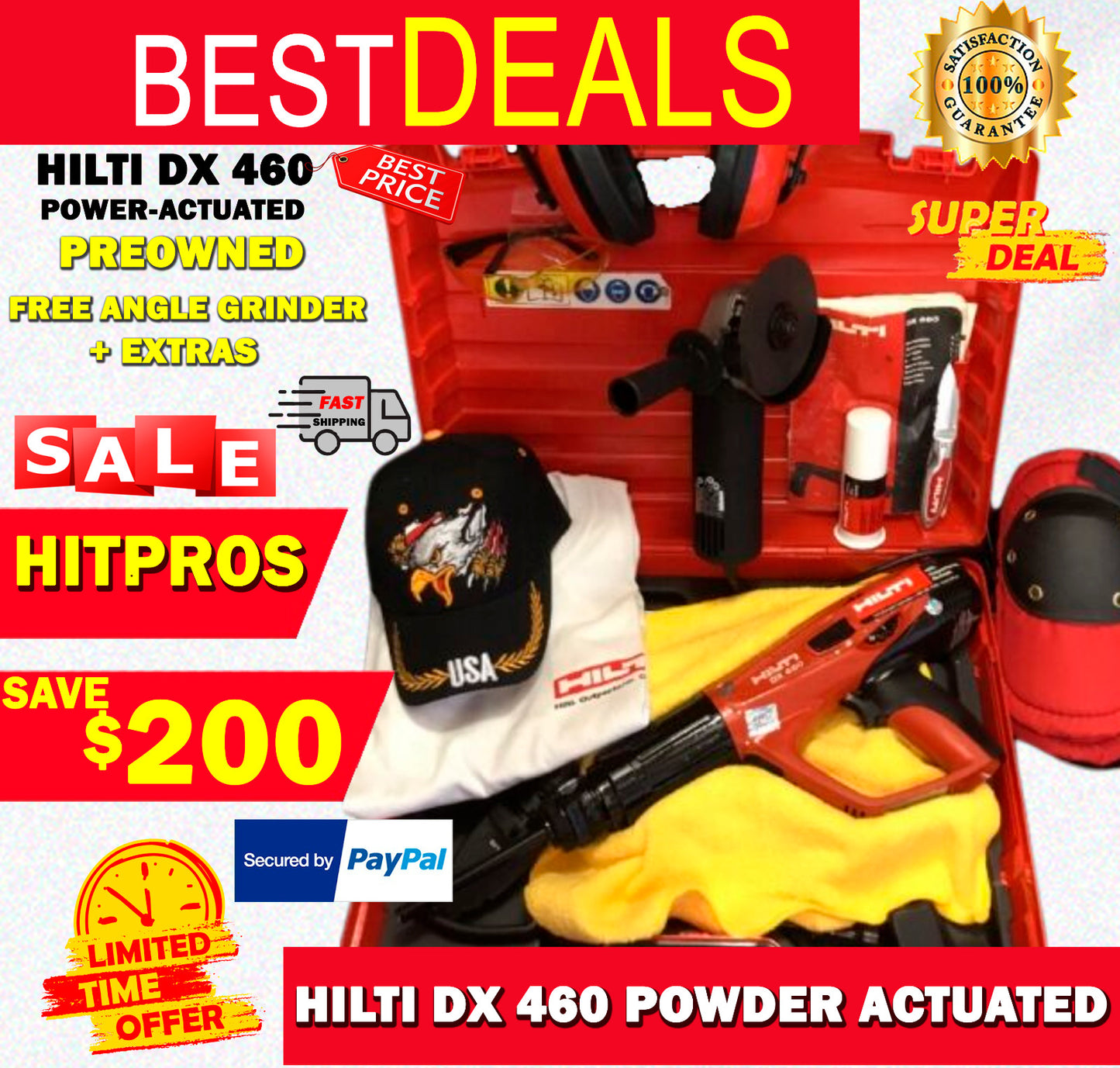 HILTI DX 460 POWDER ACTUATED, PREOWNED