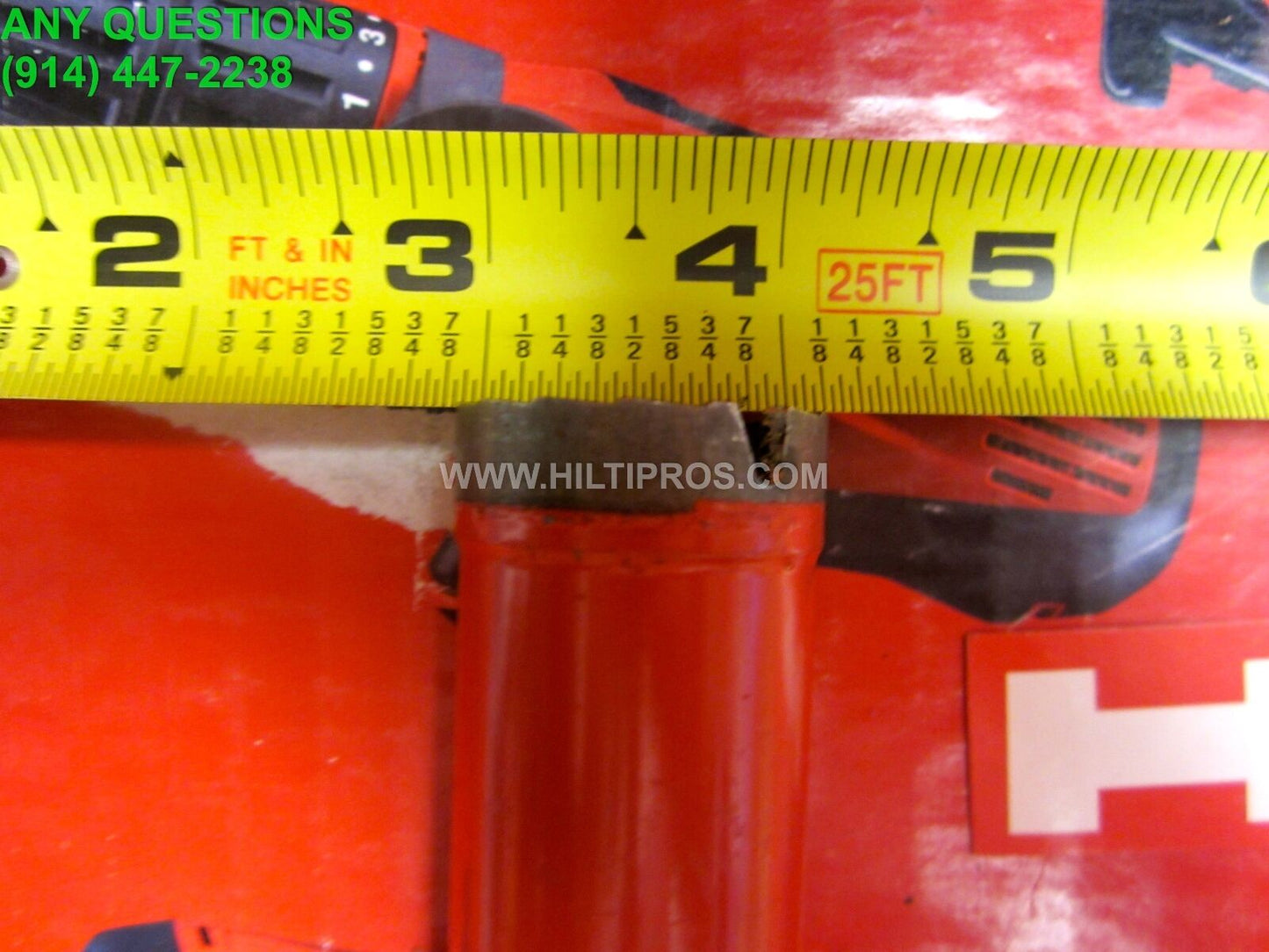 HILTI DIAM CORE BIT DD-BI 1-1/8" X 16",  PREOWNED,