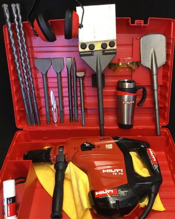 HILTI TE 70 AVR PREOWNED, FREE COFFEE MUG, BITS AND CHISELS