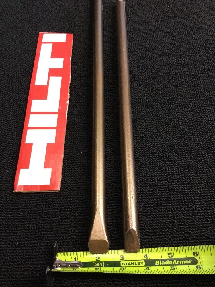 HILTI CHISEL TE F FLAT 3/4" & FLAT 5/8" , PREOWNED, TE 52, TE 55, AND MORE