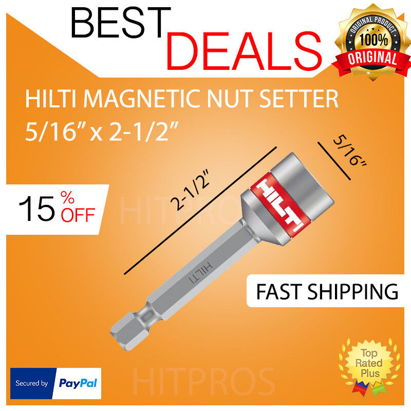 HILTI MAGNETIC NUT SETTER 5/16" X 2-1/2", BRAND NEW