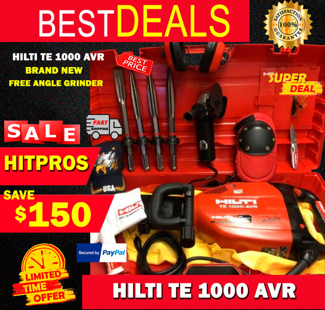 HILTI TE 1000 AVR, BRAND NEW, MADE IN GERMANY, FREE ANGLE GRINDER