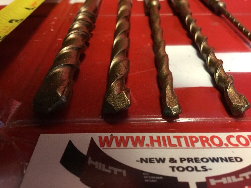 HILTI DRILL BIT 1/2", 3/8", 1/4" SDS PLUS, SET OF 5,