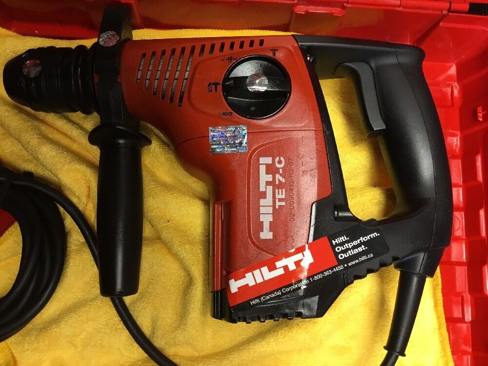 HILTI TE 7-C, PREOWNED, FREE THERMO BOTTLE, BITS AND CHISELS