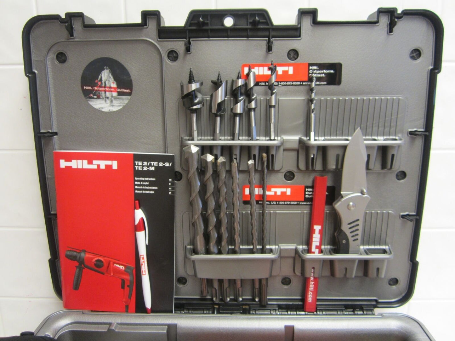 HILTI TE 2  ,SDS PLUS ADAPTOR &  BIT SET , BRAND NEW, ORIGINAL