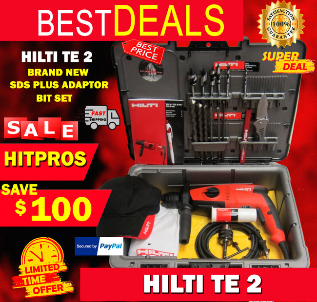 HILTI TE 2  ,SDS PLUS ADAPTOR &  BIT SET , BRAND NEW, ORIGINAL