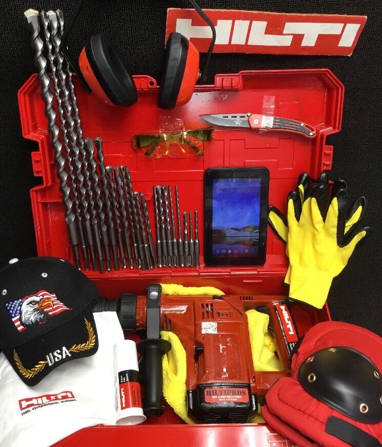 HILTI TE 24 HAMMER DRILL, PREOWNED, FREE TABLET,  BITS, EXTRAS