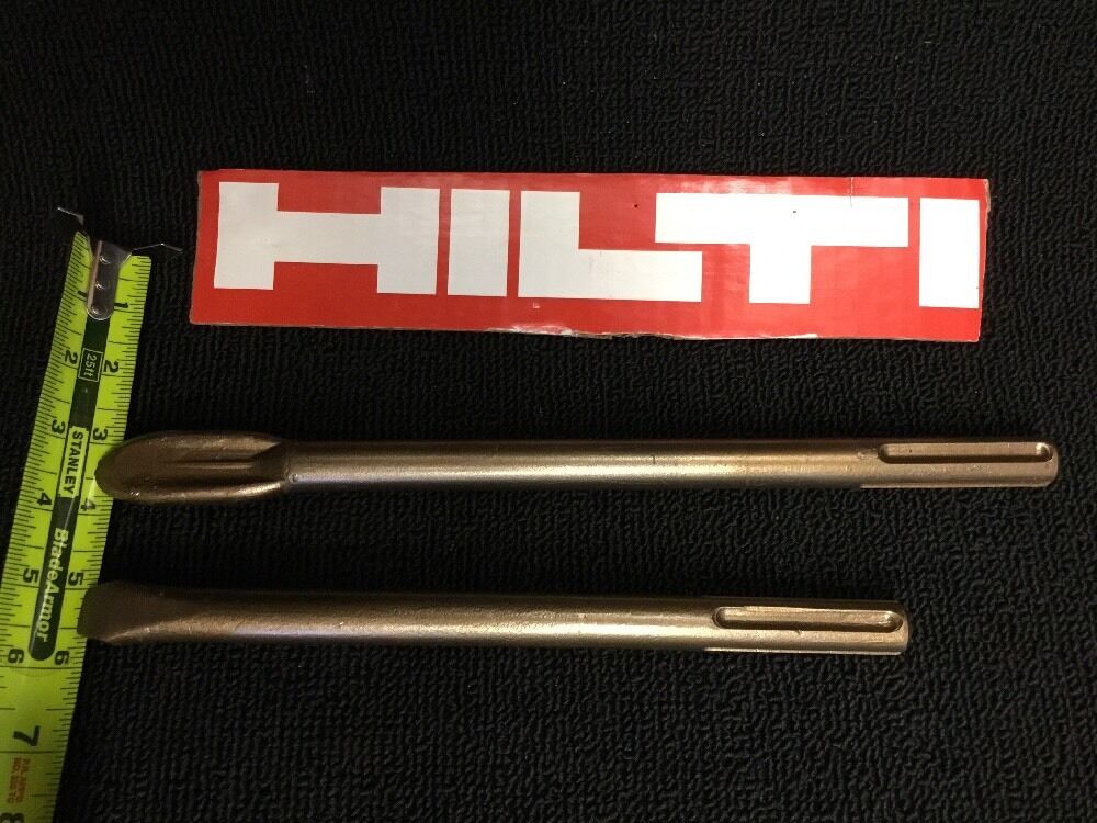 HILTI CHISEL SDS MAX SET FLAT 7/8" AND FLAT 1/2", PREOWNED