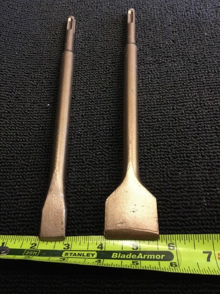 HILTI SDS PLUS CHISEL FLAT 2" X 9-3/4" AND 3/4" X 9-7/8" PREOWNED