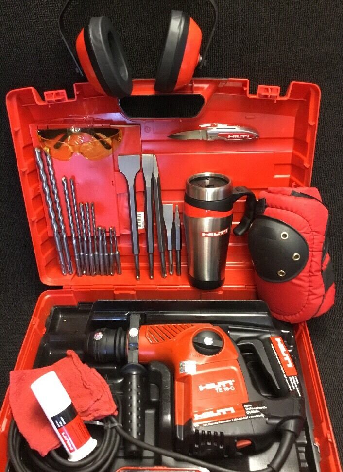 HILTI TE 16-C, GREAT CONDITION, FREE BITS, CHISELS, COFFEE MUG