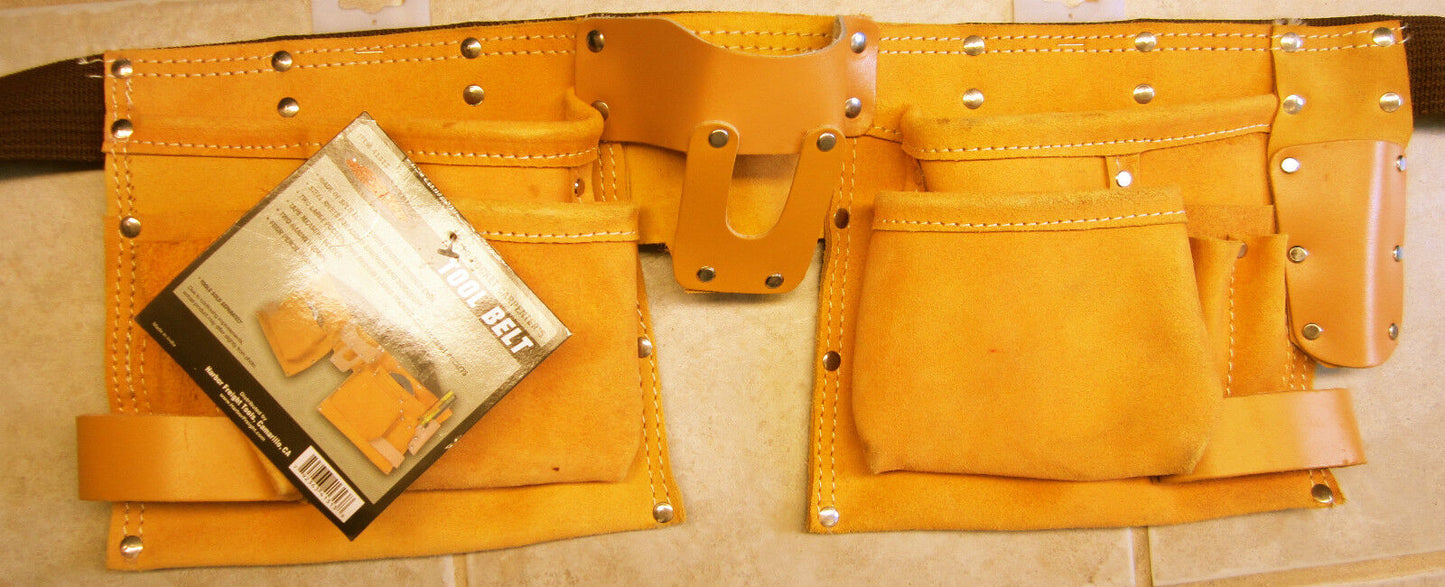 CARPENTER TOOL BELT, VERY NICE, LETHER