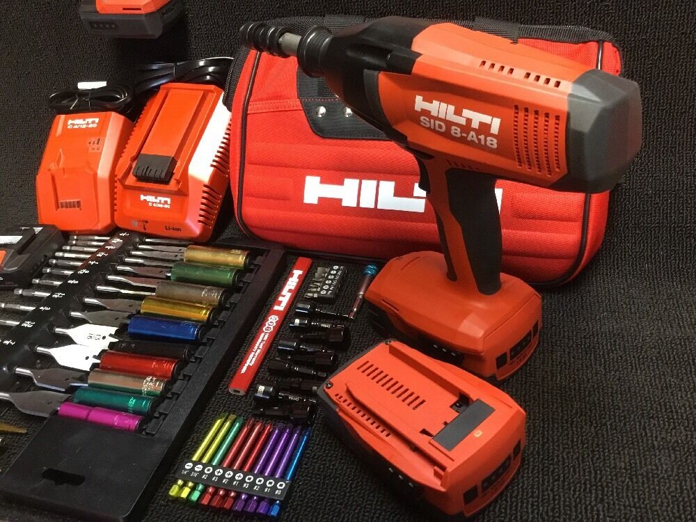 HILTI SID 8-A18 CORDLESS DRIVER, NEW, FREE HILTI SID 2-A, COMPLETE SET