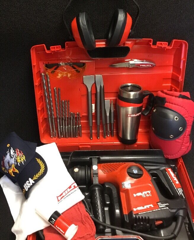 HILTI TE 16-C, GREAT CONDITION, FREE BITS, CHISELS, COFFEE MUG