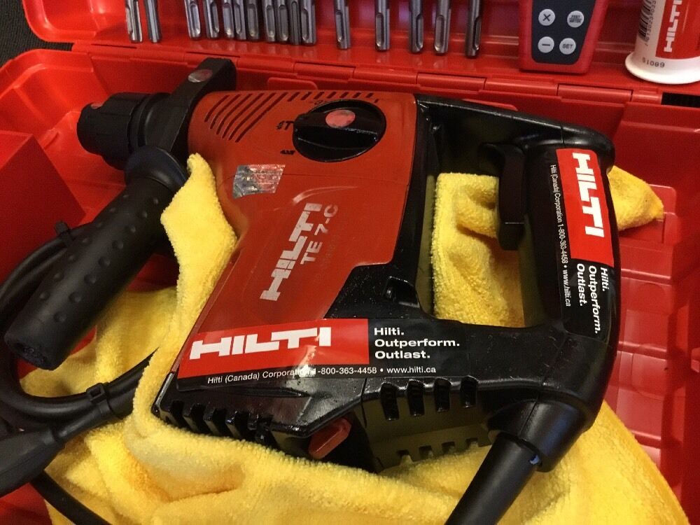 HILTI TE 7-C, PREOWNED, FREE LASER METER, BITS AND CHISELS