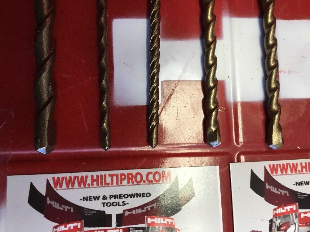 HILTI DRILL BIT 1/4", 3/8" SDS PLUS, SET OF 5,