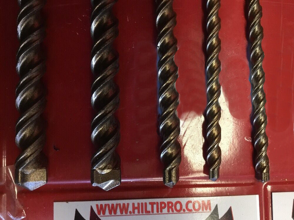 HILTI TE-CX 1/2", 1/4", 3/8" SDS PLUS, L@@K, SET OF 5, FREE HAT, FAST SHIP