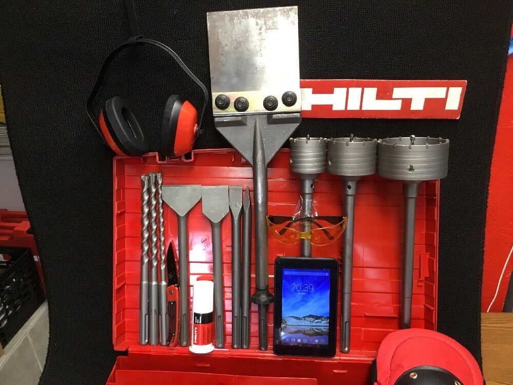 HILTI TE 60 HAMMER DRILL, PREOWNED, GERMANY MADE, FREE TABLET, EXTRAS