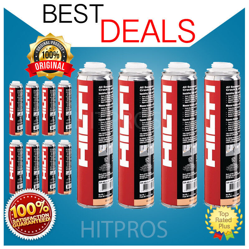 Hilti CF-AS CJP Insulating foam - 12 Cans, New, Free HILTI PEN