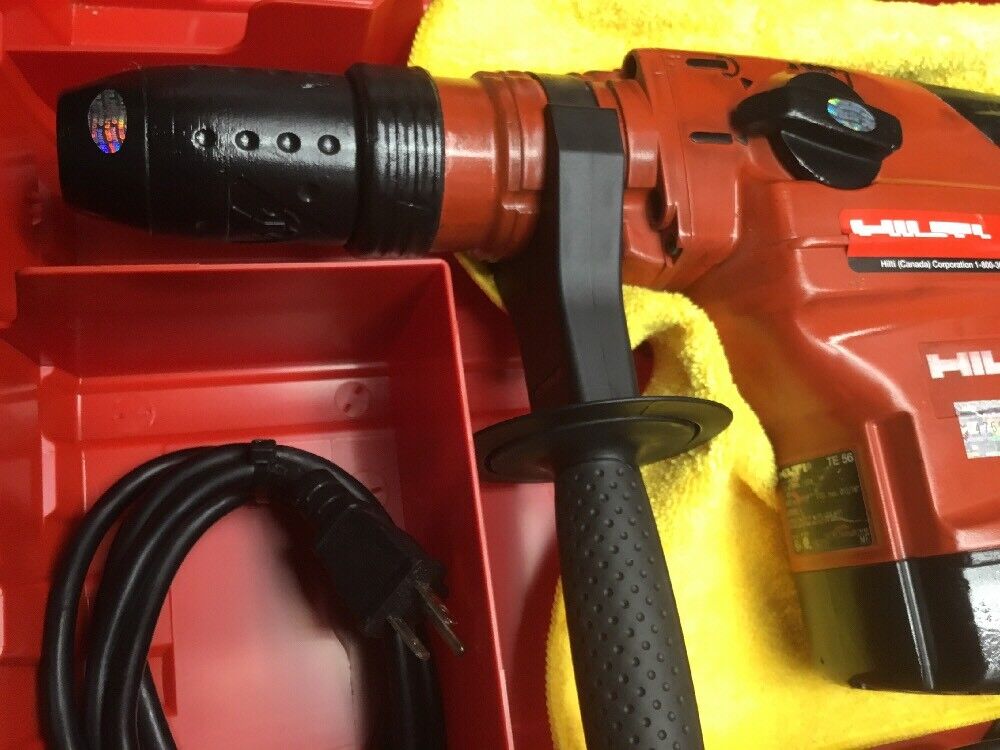 HILTI TE 56 HAMMER DRILL, PREOWNED, FREE TABLET, A LOT OF EXTRAS, QUICK SHIP