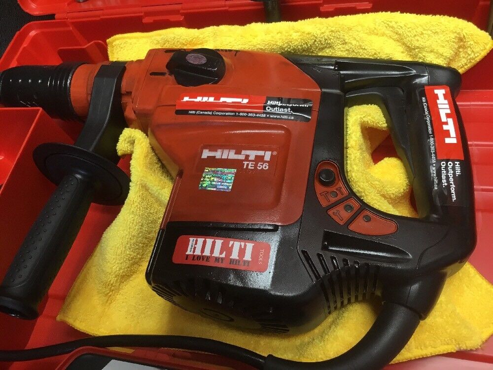 HILTI TE 56 HAMMER DRILL, PREOWNED, FREE TABLET, A LOT OF EXTRAS, QUICK SHIP