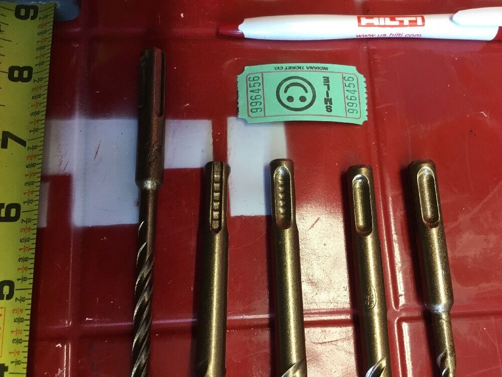 HILTI DRILL BIT 1/2", 1/4", 3/8" SDS PLUS, SET OF 5