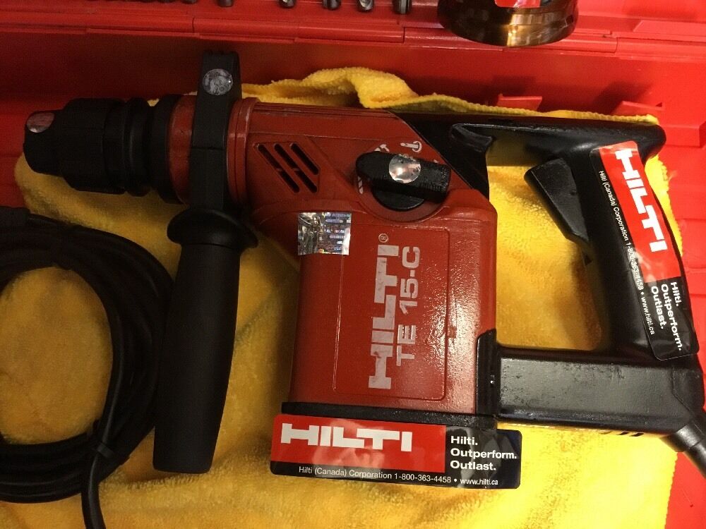 HILTI TE 15-C DRILL, EXCELLENT, FREE THERMO, BITS AND CHISEL