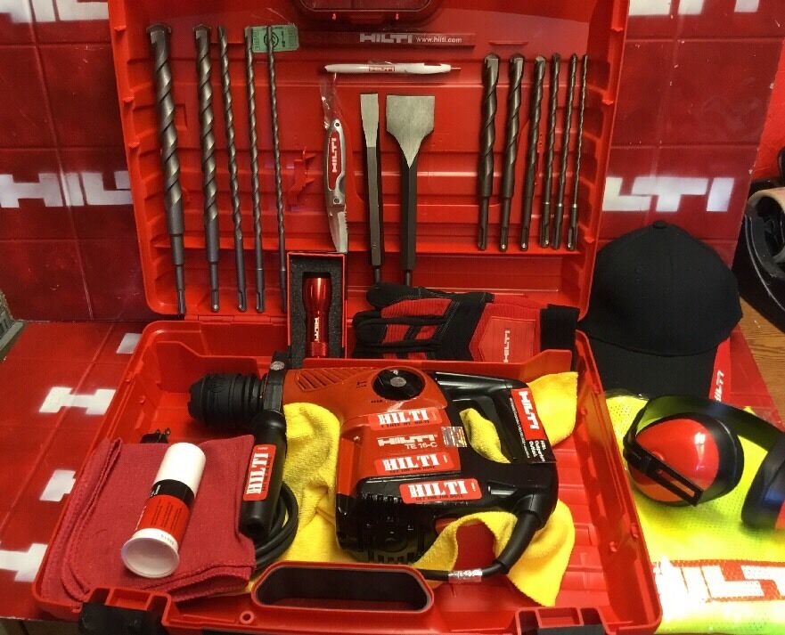 HILTI TE 16-C DRILL, PREOWNED, LOADED WITH FREE EXTRAS