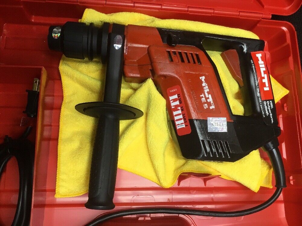 HILTI TE 5 HAMMER DRILL PREOWNED,REINFORCED HANDLE, FREE GRINDER