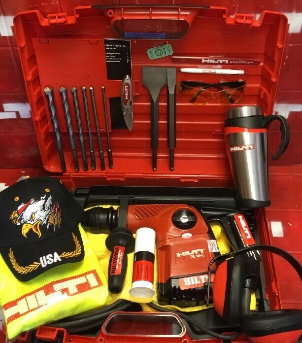 HILTI TE 16-C HAMMER DRILL, PREOWNED, FREE EXTRAS AND BITS