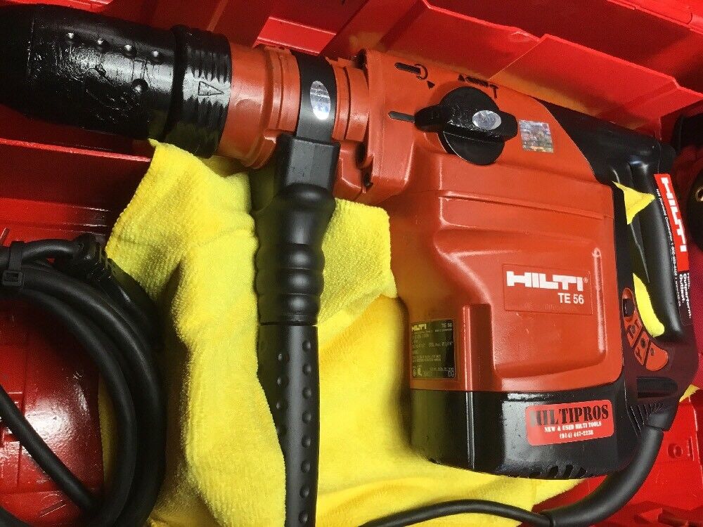 HILTI TE 56 HAMMER DRILL, PREOWNED, FREE KNIFE SET, A LOT OF EXTRAS, FAST SHIP