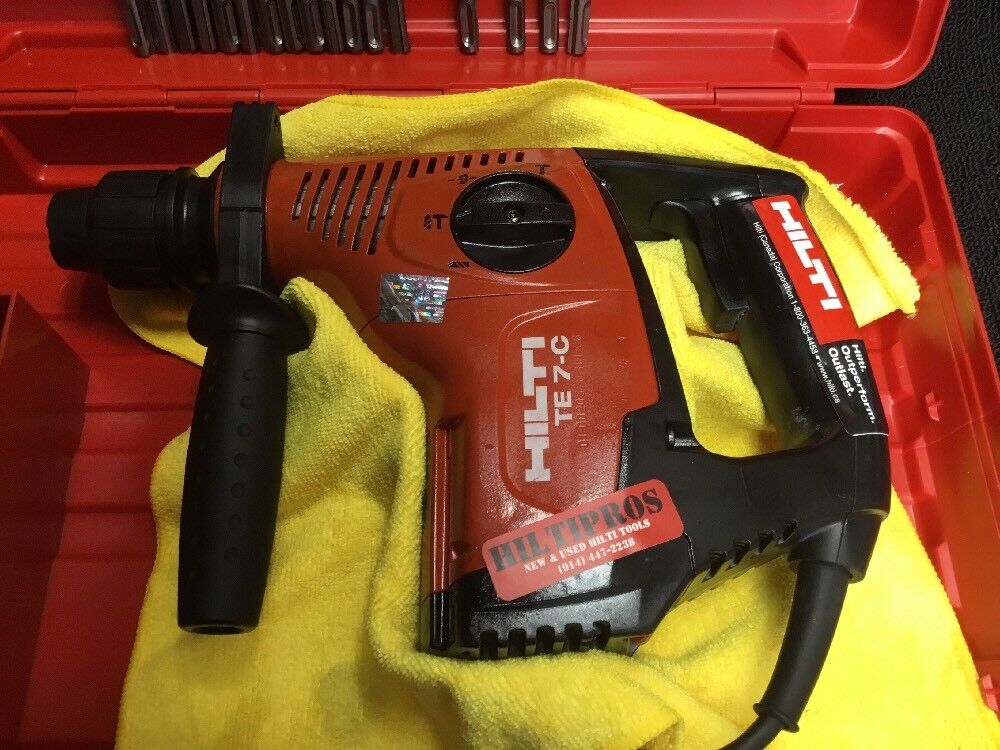 HILTI TE 7-C HAMMER DRILL, PREWONED, FREE SPEAKER, BITS, BUNCH EXTRAS, FAST SHIP