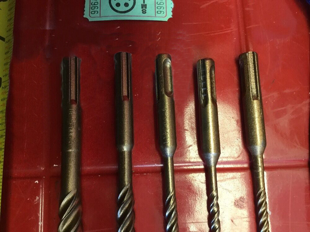 HILTI TE-CX 1/2", 3/8", 1/4", 3/16" SDS PLUS, SET OF 5, FREE HAT, FAST SHIPPING