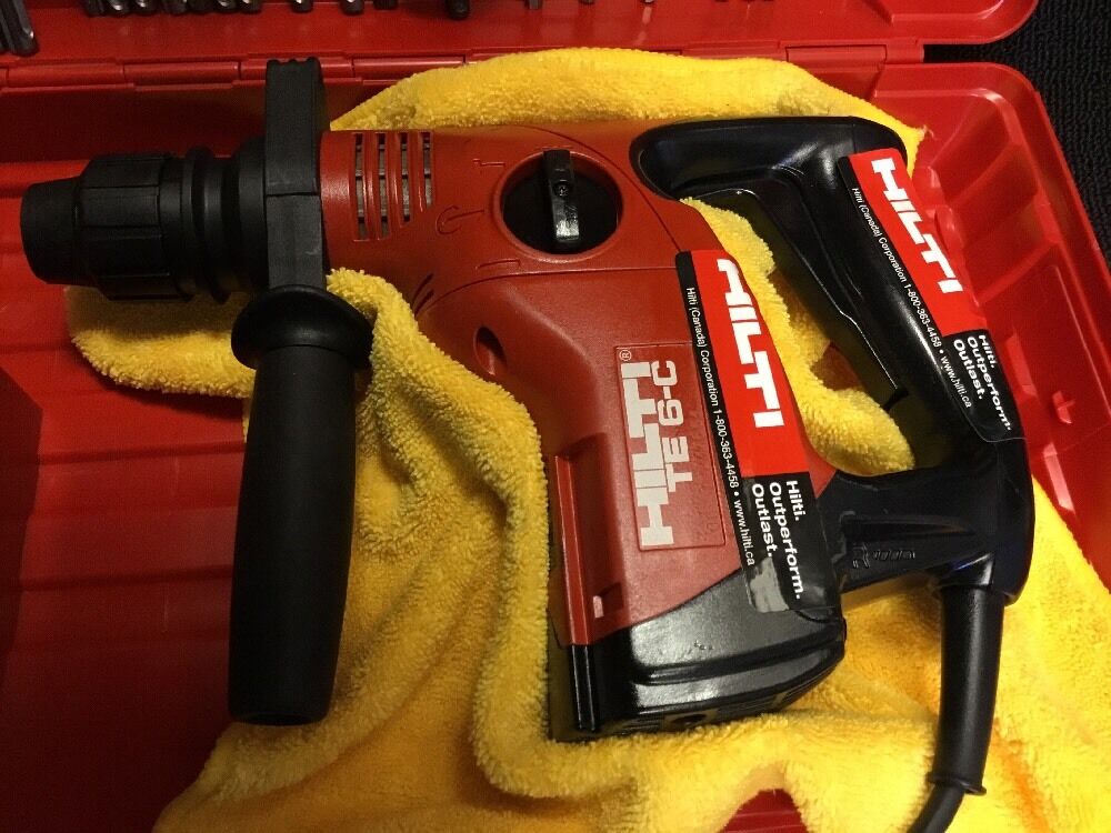 HILTI TE 6-C HAMMER DRILL, PREOWNED, FREE GRINDER, LOT OF EXTRAS, FAST SHIP