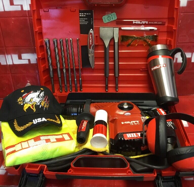 HILTI TE 16-C HAMMER DRILL, PREOWNED, FREE EXTRAS AND BITS