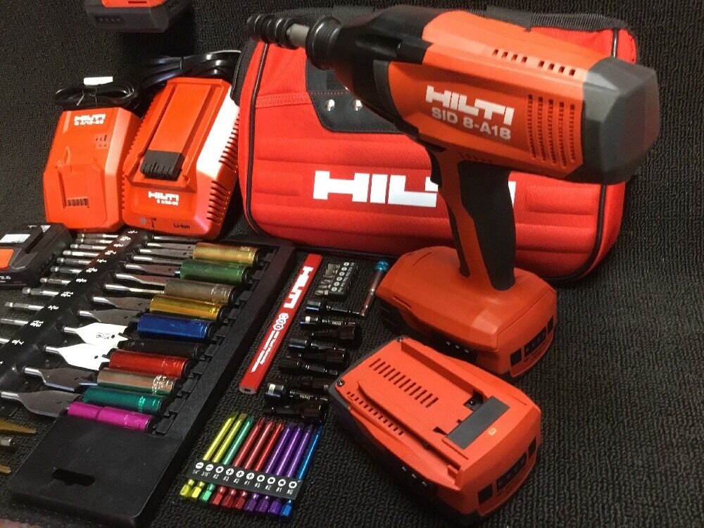 HILTI SID 8-A18 CORDLESS DRIVER, NEW, FREE HILTI SID 2-A, COMPLETE SET