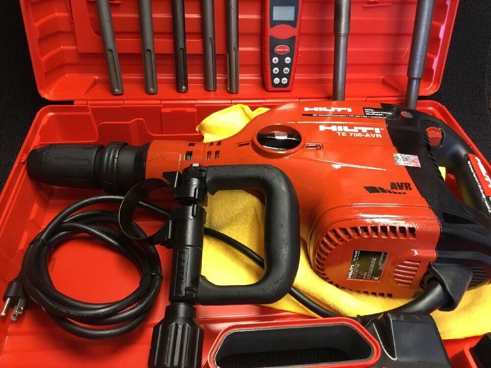 HILTI TE 706 PREOWNED, FREE LASER METER, CHISELS, EXTRAS