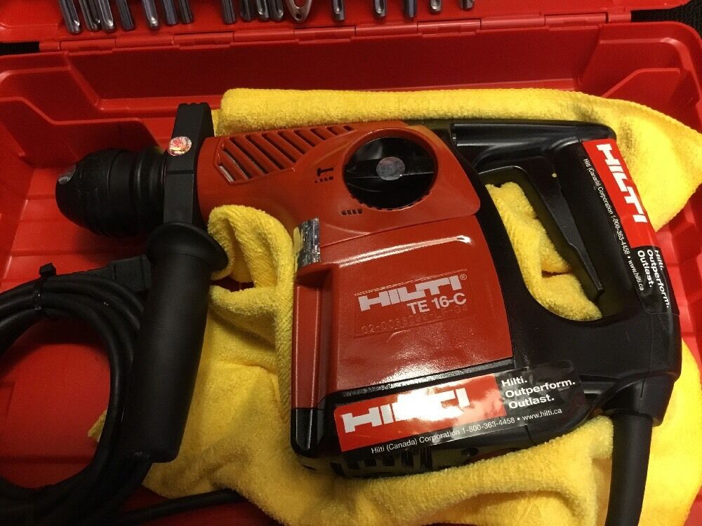 HILTI TE 16-C, PREOWNED, FREE ANGLE GRINDER, BITS AND CHISELS