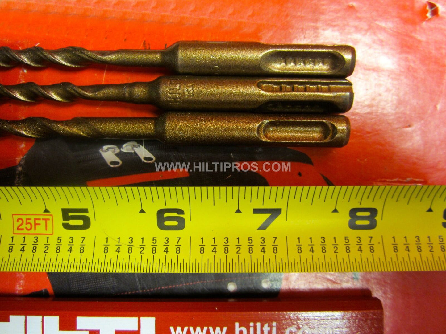 HILTI TE-C 1/4" X 7", SET OF 3, PREOWNED, MINT CONDITION, FREE PENCIL, FAST SHIP