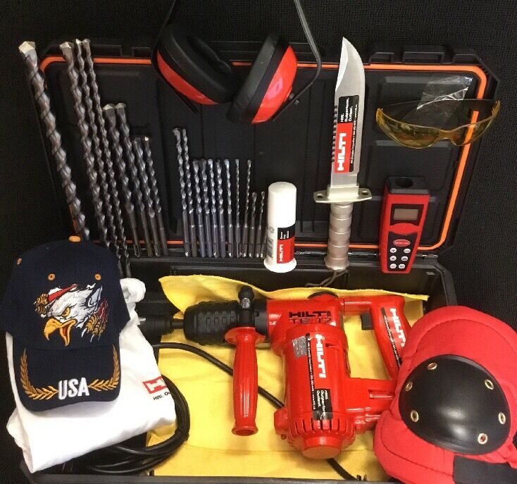 HILTI TE 17, PREOWNED, FREE LASER METER, BITS, A LOT OF EXTRAS,