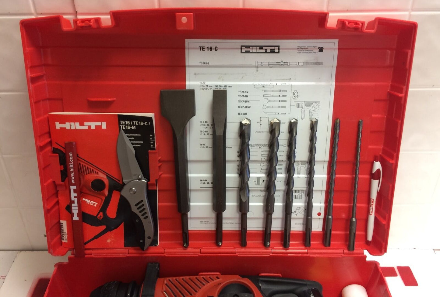 HILTI TE 16-C, MINT CONDITION, FREE BITS, EXTRAS,