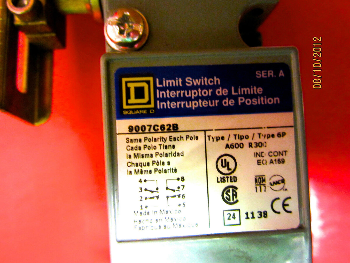 SQUARE  D  HEAVY  DUTY  LIMIT  SWITCH  9007C62B