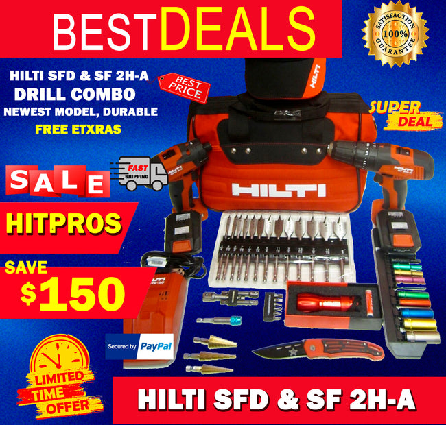 HILTI SFD & SF 2H-A DRILL COMBO, NEWEST MODEL, DURABLE, FREE EXTRAS