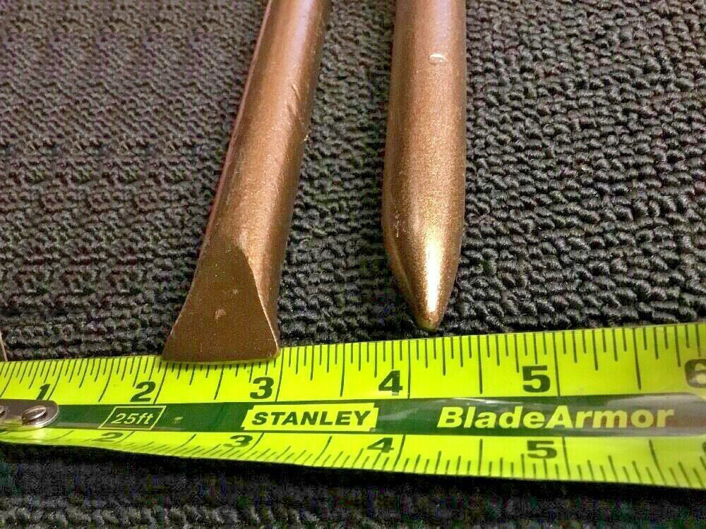 HILTI CHISEL SDS MAX SET FLAT 1" AND POINTED 10-1/2", PREOWNED