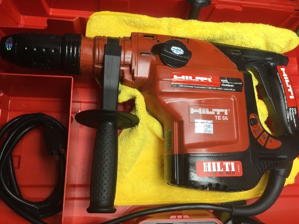 HILTI TE 56 HAMMER DRILL, PREOWNED, FREE TABLET, A LOT OF EXTRAS, QUICK SHIP